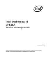 Intel DH61SA Technical Product Specification