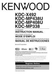 Kenwood KDC-X492 Instruction Manual