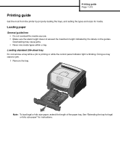 Lexmark Monochrome Laser Help Menu Pages
