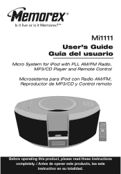 Memorex Mi1111-BLK User's Manual