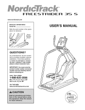 NordicTrack Freestrider 35 S Elliptical English Manual