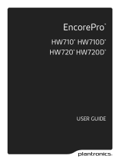 Plantronics EncorePro 710/720 EncorePro HW710/HW710D HW720/HW720D User guide