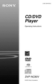 Sony DVP-NC80V Operating Instructions (DVPNC80V)