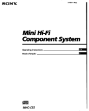 Sony MHC-C55 Users Guide