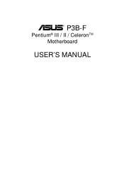 Asus P3B-F P3B-F User Manual