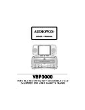 Audiovox VBP3000 Owners Manual