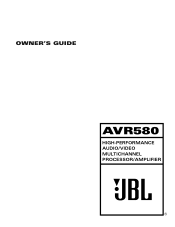 JBL AVR 580 Owners Manual English