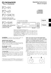 Pioneer PD-65 Operating Instructions