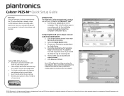 Plantronics CALISTO P825-M Quick Setup Guide