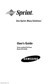 Samsung SPH-A600 Quick Guide (easy Manual) (English)
