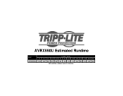 Tripp Lite AVRX550U Runtime Chart for UPS Model AVRX550U