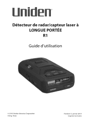 Uniden A1-R1 French Owner Manual