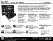 EVGA GeForce GTX 460 SSC w/ Backplate PDF Spec Sheet