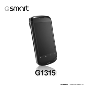 Gigabyte GSmart G1315 User Manual- GSmart G1315 English Version