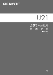 Gigabyte U21MD Manual