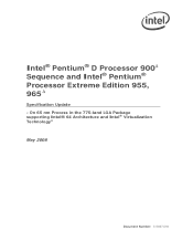 Intel 925 Specification Update