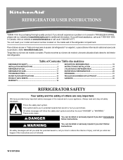 KitchenAid KBFS25EVWH Instruction Manual