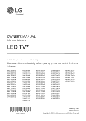 LG 75UN6950ZUD Owners Manual