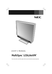 NEC LCD1760VM MultiSync LCD1760VM User's Manual
