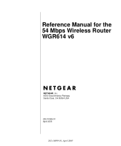 Netgear WGR614 WGR614v6 Reference Manual