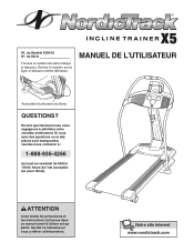 NordicTrack Incline Trainer X 5 Treadmill Canadian French Manual