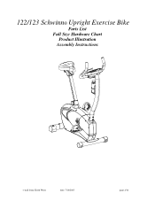 Schwinn 122 Upright Bike Assembly Manual