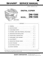 Sharp DM-1505 Service Manual