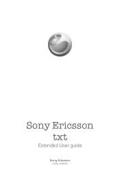 Sony Ericsson Sony Ericsson txt User Guide