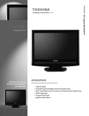 Toshiba 19AV500U Printable Spec Sheet
