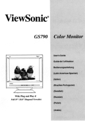 ViewSonic GS790 User Manual