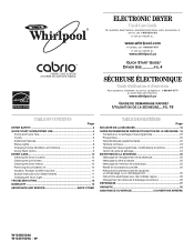 Whirlpool WED6200S Use and Care Guide