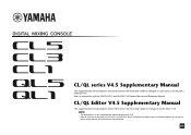 Yamaha V4.5 CL/QL Series and CL/QL Editor V4.5 Supplementary Manual