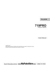 Fluke 719PRO-150G Product Manual