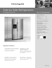 Frigidaire FFSS2614QE Product Specifications Sheet