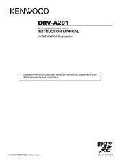 Kenwood DRV-A201 Operation Manual