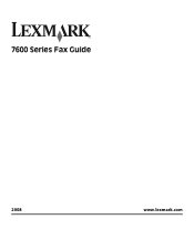 Lexmark X7675 Fax Guide