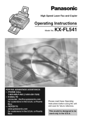 Panasonic KX FL541 Laser Fax