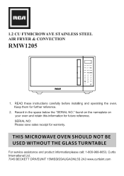 RCA RMW1205 Manual