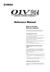 Yamaha 01V96i Reference Manual