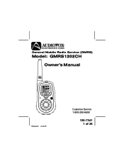 Audiovox GMRS1202CH Owners Manual