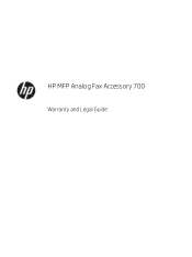 HP PageWide Enterprise Color MFP 780 Warranty and Legal Guide