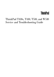 Lenovo ThinkPad T410 (English) Service and Troubleshooting Guide