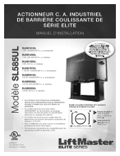 LiftMaster SL585UL Installation Manual-French