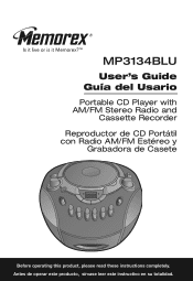 Memorex MP3134BLU User Guide
