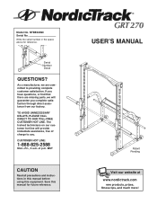 NordicTrack Grt270 User Manual