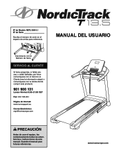 NordicTrack T 13.5 Treadmill Spanish Manual