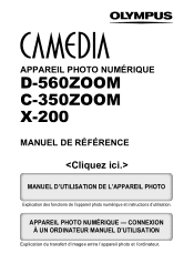 Olympus D560 D-560 Zoom Reference Manual - French (6.5MB)