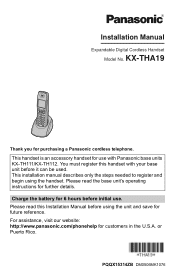 Panasonic KXTHA19 Exp.dig.crdls Handset-english/spanish