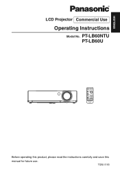 Panasonic LB60NTU Operating Instructions