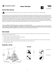 Schwinn Airdyne AD4 Assembly Manual